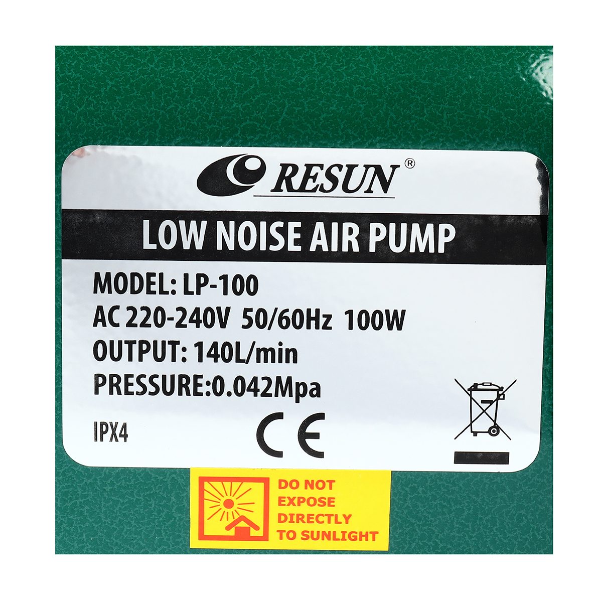 ปั๊มลมโรตารี่ เสียงเงียบ รีซัน (RESUN) รุ่น LP-100  กำลังไฟ 100 วัตต์ ให้ความแรงลมสม่ำเสมอ 120 ลิตร/นาที
