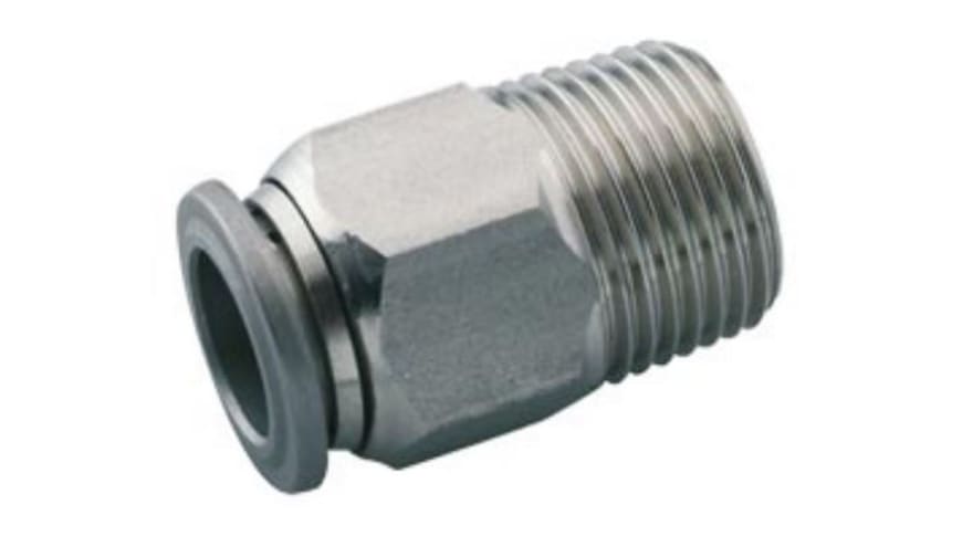 IMI Norgren, R 1/4 Male to Push In 8 mm, Threaded-to-Tube Connection Style