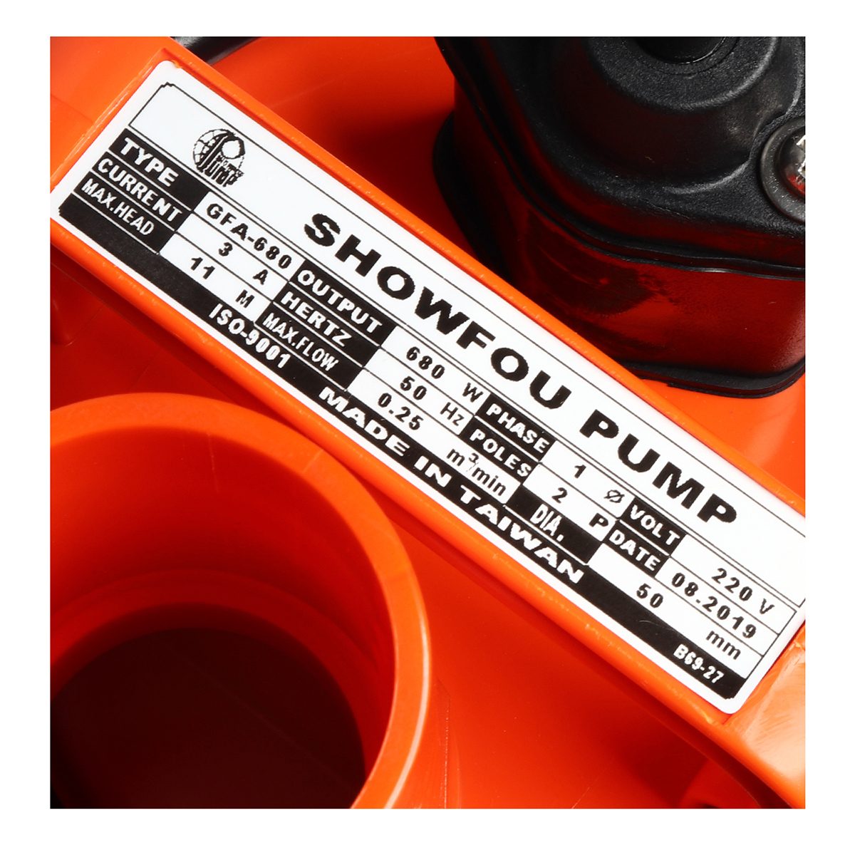 SHOWFOU ปั๊มจุ่มอัตโนมัติ รุ่น GFA-680 กำลังมอเตอร์ 200 วัตต์ ส่งสูงสุด 10.5 ม. ปริมาณน้ำสูงสุด 250 ลิตร/นาที ท่อส่ง 1-1/2 นิ้ว และ 2 นิ้ว ไ