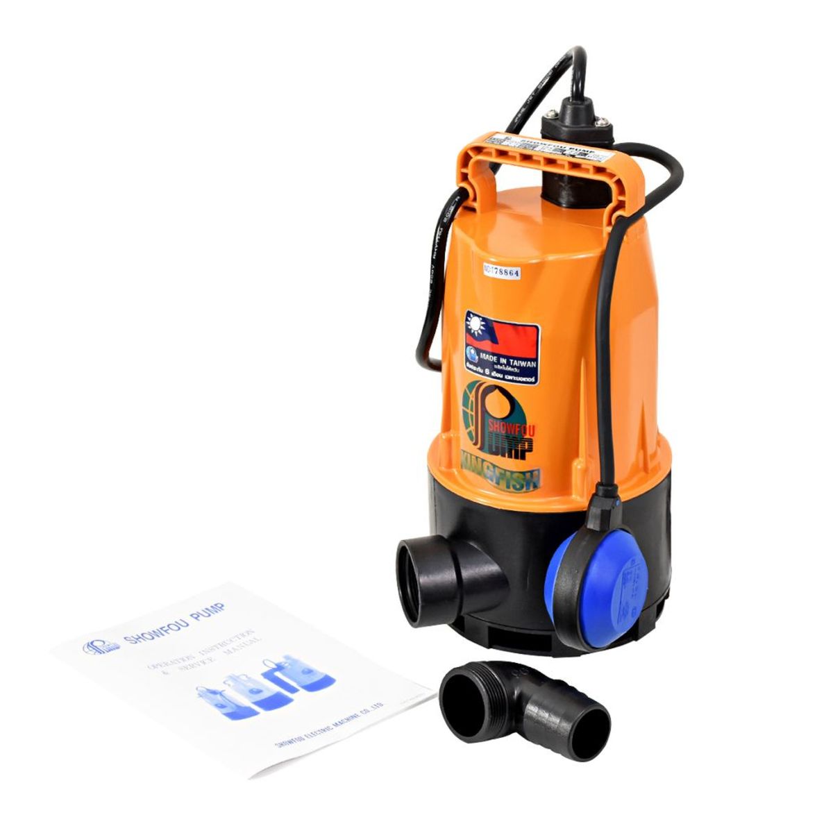 SHOWFOU ปั๊มจุ่มอัตโนมัติ รุ่น GVA-370 กำลังมอเตอร์ 370 วัตต์ ส่งสูงสุด 8 ม. ปริมาณน้ำสูงสุด 200 ลิตร/นาที ท่อส่ง 1-1/2 นิ้ว ไฟ 220 โวลต์ (โ