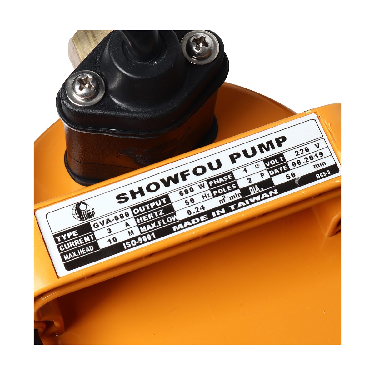 SHOWFOU ปั๊มจุ่มอัตโนมัติ รุ่น GV-680 กำลังมอเตอร์ 680 วัตต์ ส่งสูงสุด 9.5 ม. ปริมาณน้ำสูงสุด 240 ลิตร/นาที ท่อส่ง 2 นิ้ว ไฟ 220 โวลต์ (โชว์