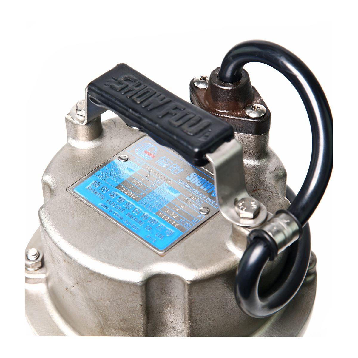 SHOWFOU ปั๊มแช่แสตนเลส รุ่น SQ-112AN กำลังมอเตอร์ 750 วัตต์ ส่งสูงสุด 14 ม. ปริมาณน้ำสูงสุด 360 ลิตร/นาที ท่อส่ง 2 นิ้ว ไฟ 220 โวลต์ (โชว์ฟู