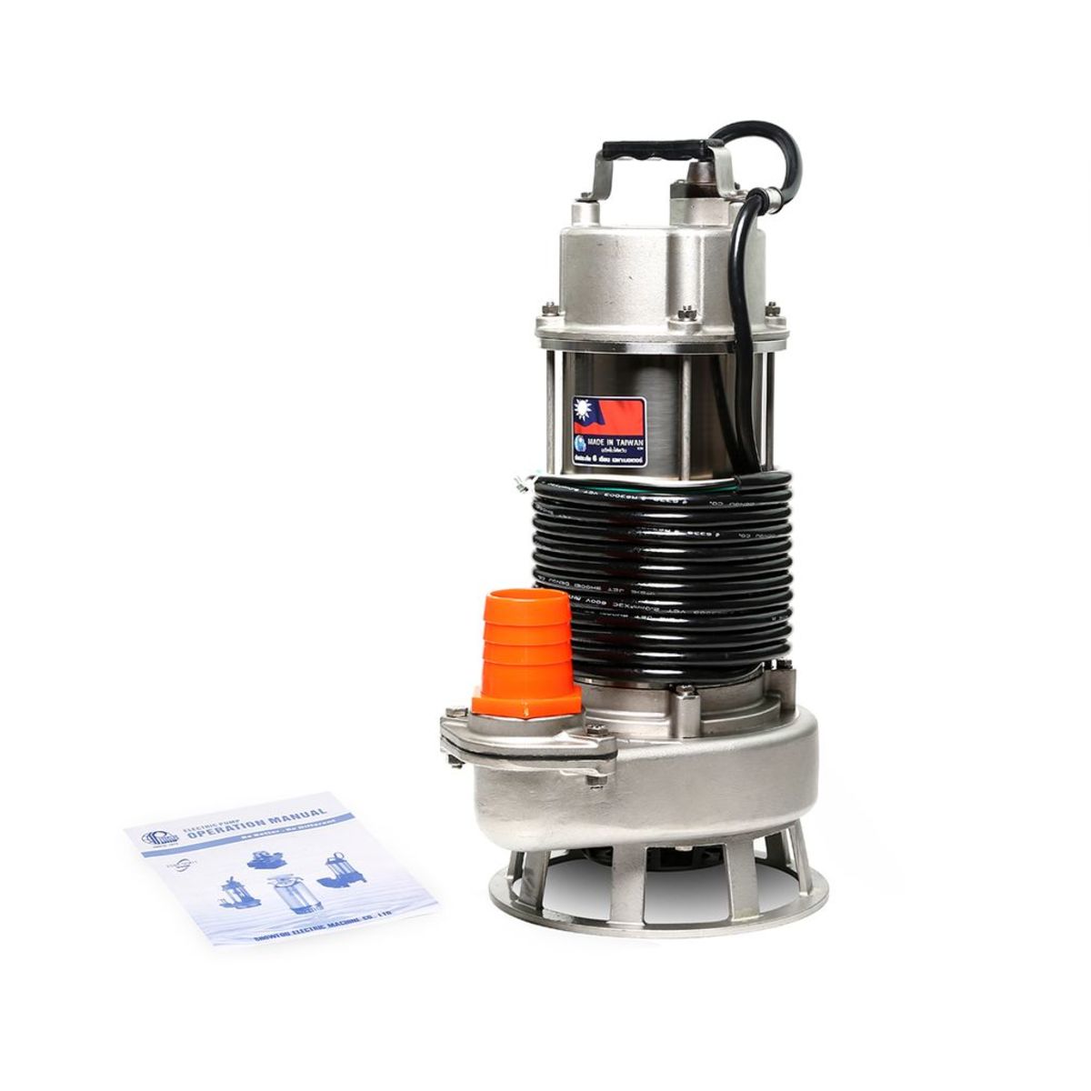 SHOWFOU ปั๊มแช่แสตนเลส รุ่น SSQ-112N กำลังมอเตอร์ 1 แรงม้า ส่งสูงสุด 10 ม. ปริมาณน้ำสูงสุด 410 ลิตร/นาที ท่อส่ง 2 นิ้ว ไฟ 220 โวลต์ (โชว์ฟู)
