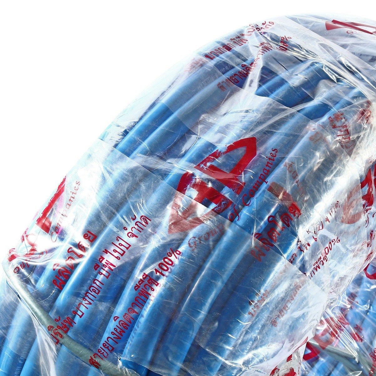 SUPERHOSE สายยางเรียบ สีฟ้า แบบยางเด้ง ขนาด 1/2 นิ้ว X 100 ม. สายกลม น้ำหนักเบา กลิ่นไม่ฉุน (ซูปเปอร์โฮส)