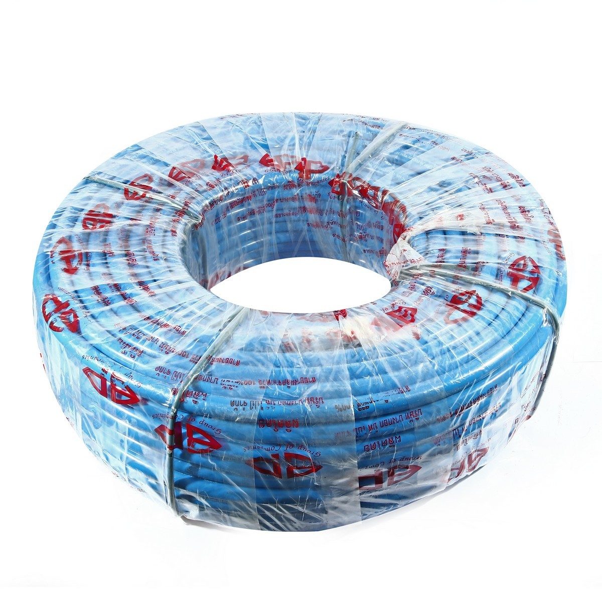 SUPERHOSE สายยางเรียบ สีฟ้า แบบยางเด้ง ขนาด 1 นิ้ว X 50 ม. สายกลม น้ำหนักเบา กลิ่นไม่ฉุน (ซูปเปอร์โฮส)
