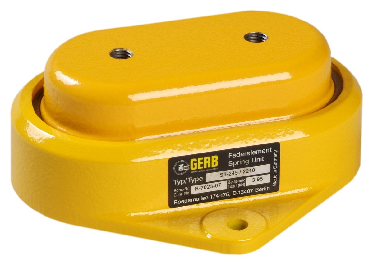 ชุดสปริงลดแรงสั่นสะเทือน GERB (TYPE S3) สำหรับเครื่องจักร รับน้ำหนัก 1290-2990 N รุ่น s3-242