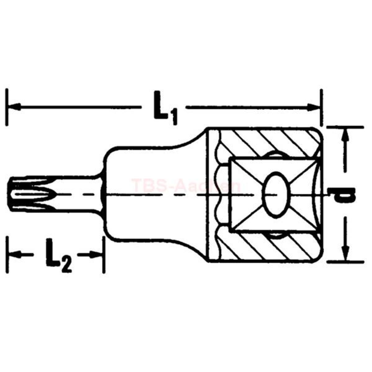 54 TXB T25 SCREWDRIVER-SOCKET1/2"