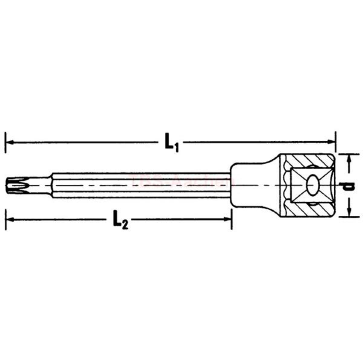 1054 TX T55 SCREWDRIVER-SOCKET1/2"