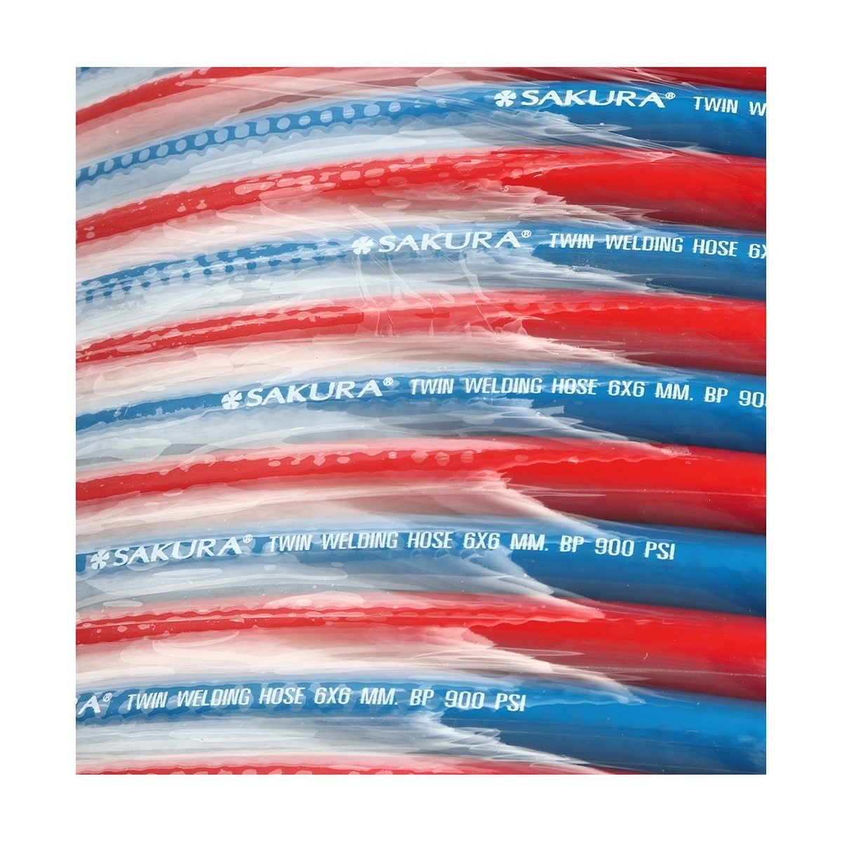 สายเชื่อมคู่ PVC SAKURA 1/4"X100M(6X6MM)
