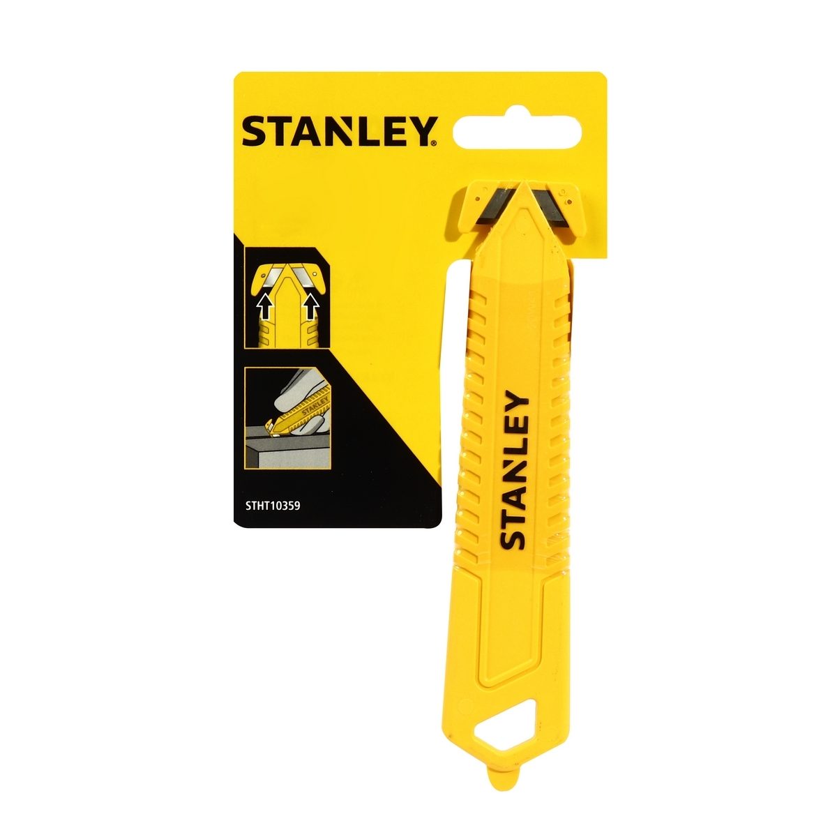 STANLEY มีดกรีดลัง มีดตัดกล่อง มีดอเนกประสงค์ รุ่น STHT10359 ใบมีดคู่ สำหรับกรีดลังและตัดเทปกาวหรือฟิลม์ที่ติดทับกล่อง ปลอดภัย ไม่สามารถเปลี