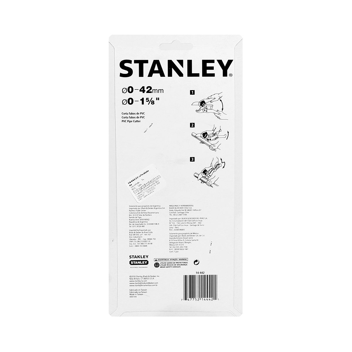 14-442 กรรไกรตัดท่อ PVC 42MM