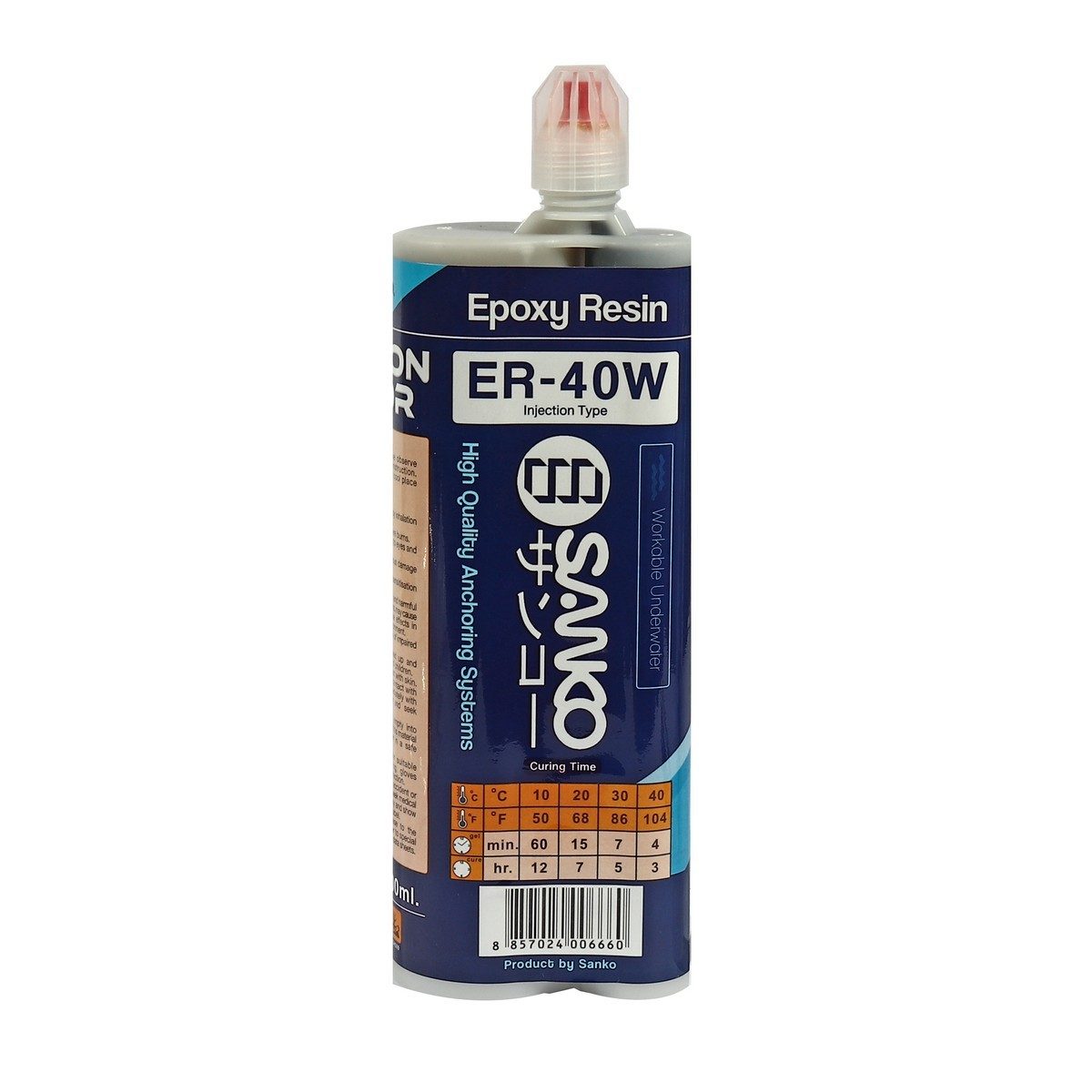 พุกเคมี ซันโก (SANKO) รุ่น ER-40W สำหรับงานหนัก ขนาด 400 มิลลิลิตร เหมาะกับงานโครงการ รับแรงโหลดสูง และใช้งานได้หลากหลายประเภท เหมาะสำหรับใช