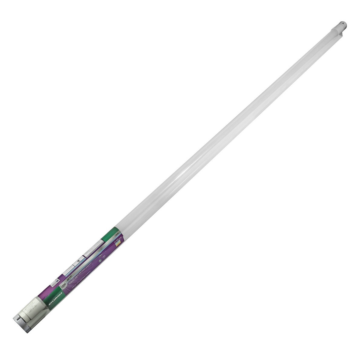 SYLVANIA (ซีลวาเนีย) ชุดรางไฟพร้อมหลอด LED T8 รุ่น SLIM SET LED III กำลังไฟ 18 วัตต์ แสงเดย์ไลท์ ไฟเข้าทางเดียว เหมาะสำหรับใช้ในบ้านพักอาศัย