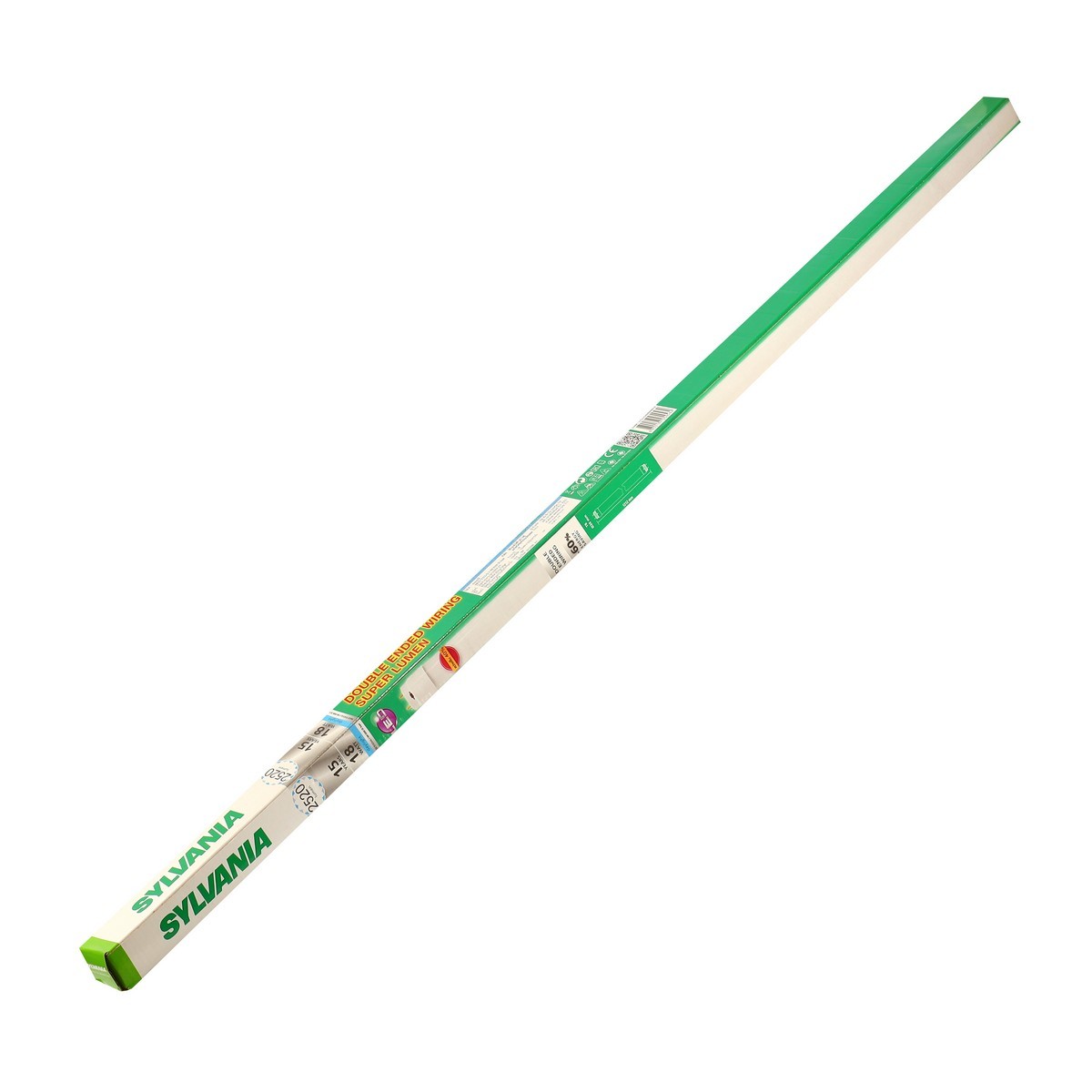 SYLVANIA หลอดไฟ LED T8 กำลังไฟ 18 วัตต์ รุ่นสว่างพิเศษ แสงเดย์ไลท์ ค่าความสว่าง 2,520 ลูเมน อายุการใช้งานยาวนานมากกว่า 15,000 ชั่วโมง ขั้ว G