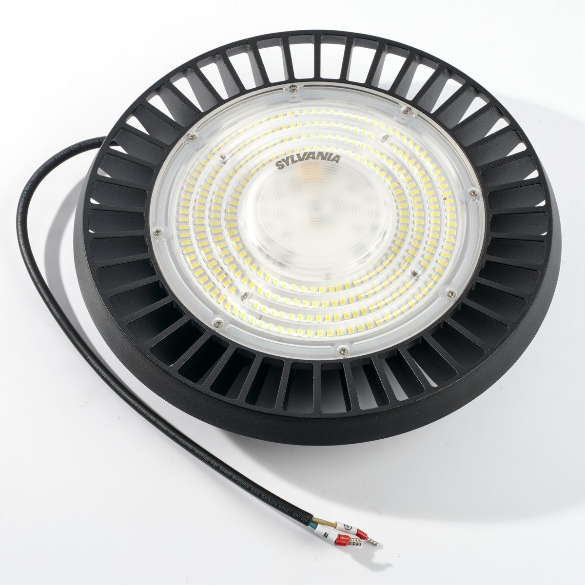 SYLVANIA โคมไฟไฮเบย์ LED กำลังไฟ 200 วัตต์ สีเดย์ไลท์ พร้อมโซ่ยาว 1 เมตร รุ่น DACO DISC ECO ความสว่าง 28,000 ลูเมน อายุการใช้งาน 30,000 ชม. 