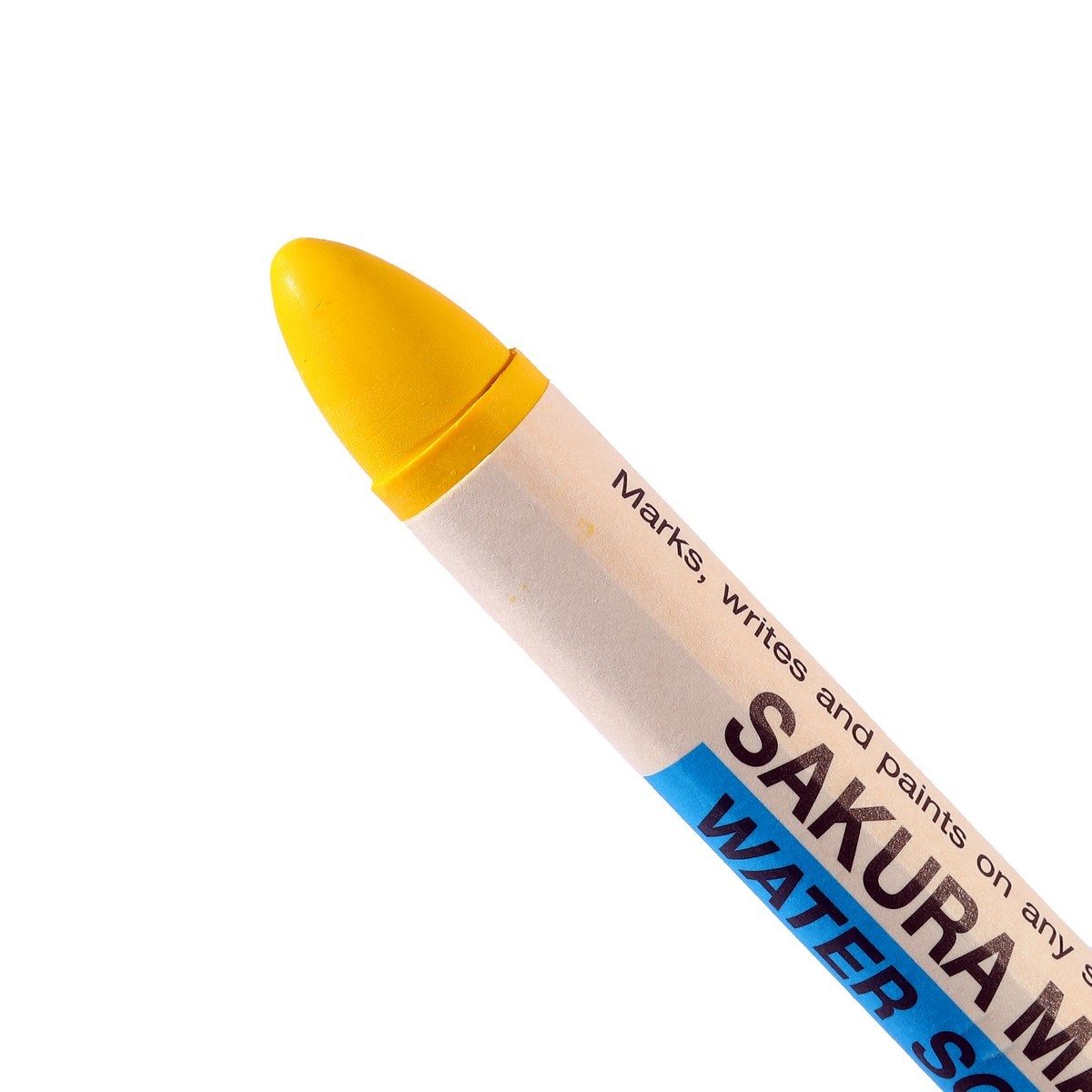 SAKURA ปากกามาร์คเกอร์ สีเหลือง รุ่น WSC-3 สีไม่ซีดจาง เช็คทำความสะอาดได้ สำหรับงานเขียนยาง, กระจก, เหล็ก, ไม้ ฯลฯ (ซากุระ)