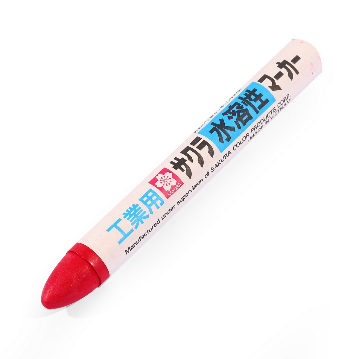 SAKURA ปากกามาร์คเกอร์ สีแดง รุ่น WSC-19 สีไม่ซีดจาง เช็คทำความสะอาดได้ สำหรับงานเขียนยาง, กระจก, เหล็ก, ไม้ ฯลฯ (ซากุระ)