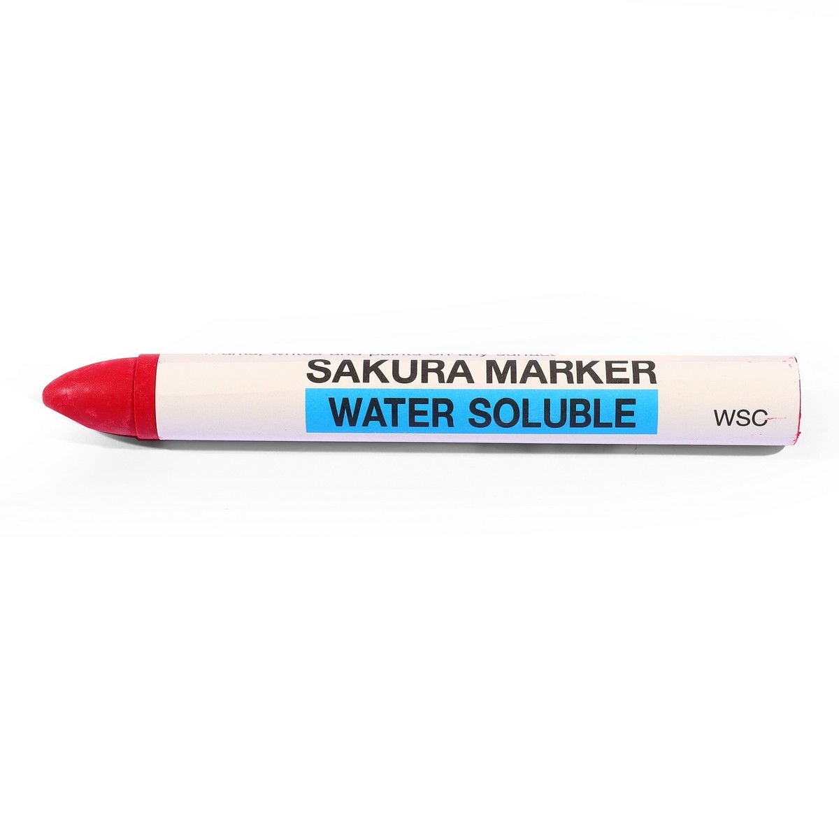 SAKURA ปากกามาร์คเกอร์ สีแดง รุ่น WSC-19 สีไม่ซีดจาง เช็คทำความสะอาดได้ สำหรับงานเขียนยาง, กระจก, เหล็ก, ไม้ ฯลฯ (ซากุระ)