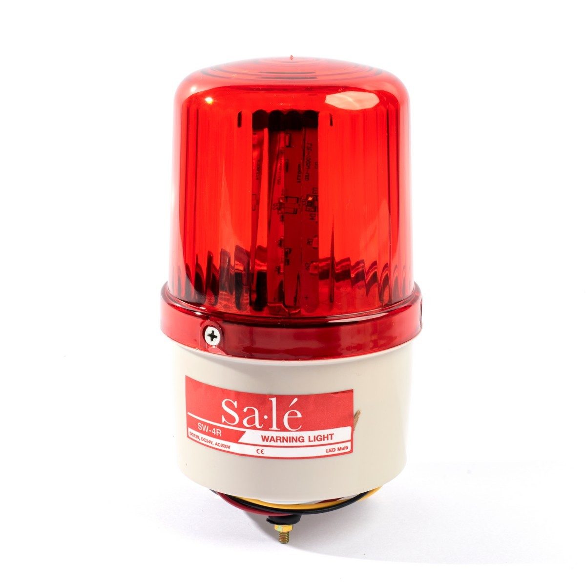 SA LE ไฟหมุนสีแดง LED 4in1 ขนาด 4 นิ้ว รุ่น SW-4R ปรับแสงได้ 4 รูปแบบ กระพริบช้า, เร็ว, ไฟนิ่ง และไฟหมุนรอบตัว รองรับระบบไฟได้หลายแบบในตัวเด