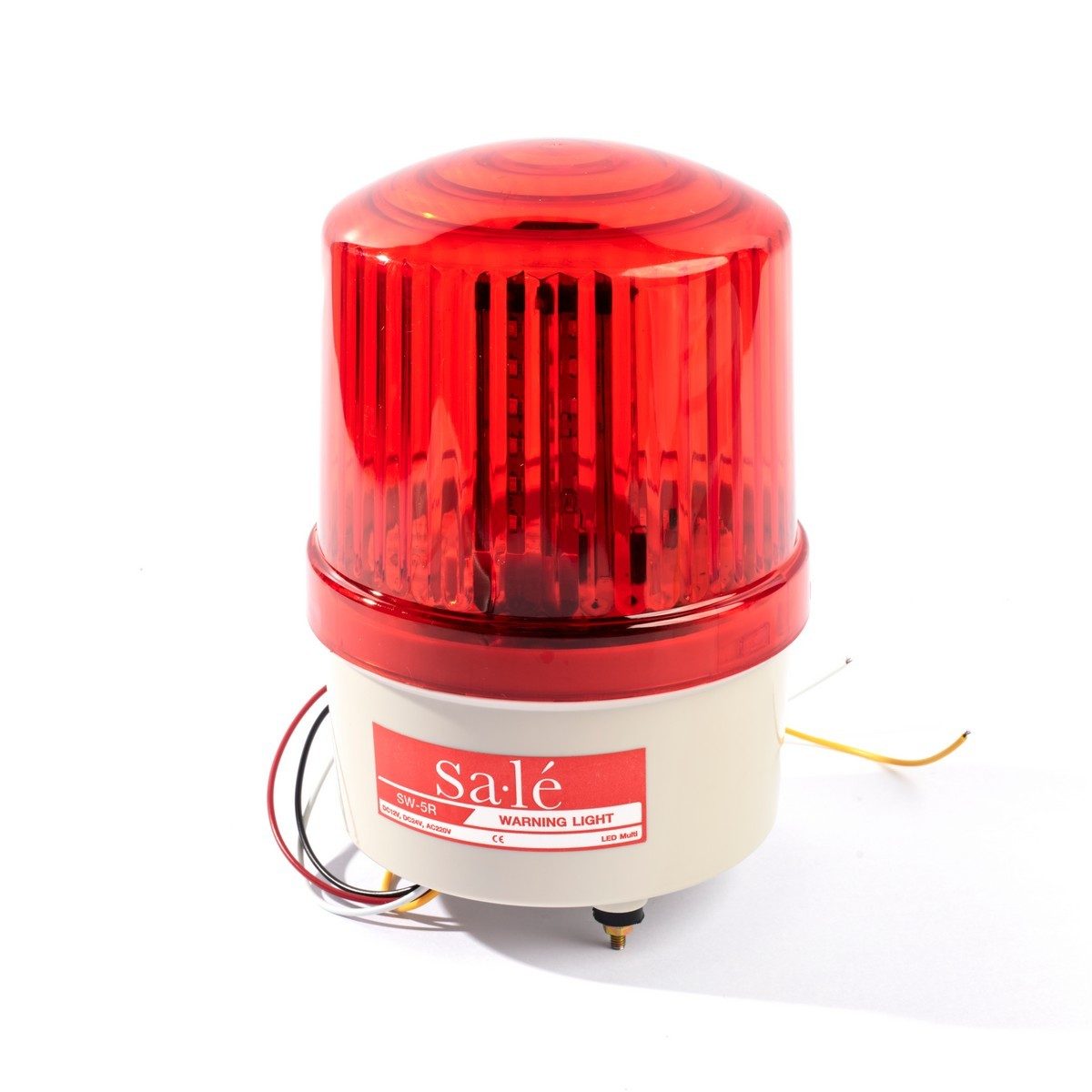 SA LE ไฟหมุนสีแดง LED 4in1 ขนาด 5 นิ้ว รุ่น SW-5R ปรับแสงได้ 4 รูปแบบ กระพริบช้า, เร็ว, ไฟนิ่ง และไฟหมุนรอบตัว รองรับระบบไฟได้หลายแบบในตัวเด