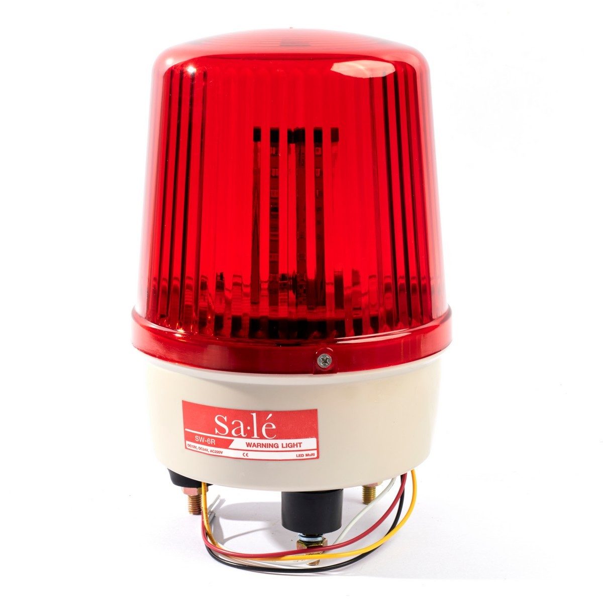 SA LE ไฟหมุนสีแดง LED 4in1 ขนาด 6 นิ้ว รุ่น SW-6R ปรับแสงได้ 4 รูปแบบ กระพริบช้า, เร็ว, ไฟนิ่ง และไฟหมุนรอบตัว รองรับระบบไฟได้หลายแบบในตัวเด