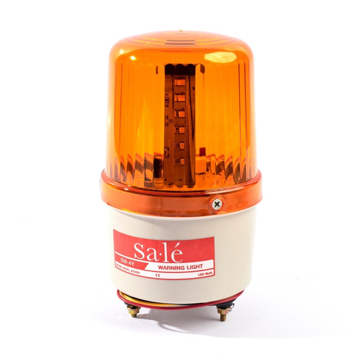 SA LE ไฟหมุนสีเหลือง LED 4in1 ขนาด 4 นิ้ว รุ่น SW-4Y ปรับแสงได้ 4 รูปแบบ กระพริบช้า, เร็ว, ไฟนิ่ง และไฟหมุนรอบตัว รองรับระบบไฟได้หลายแบบในตั
