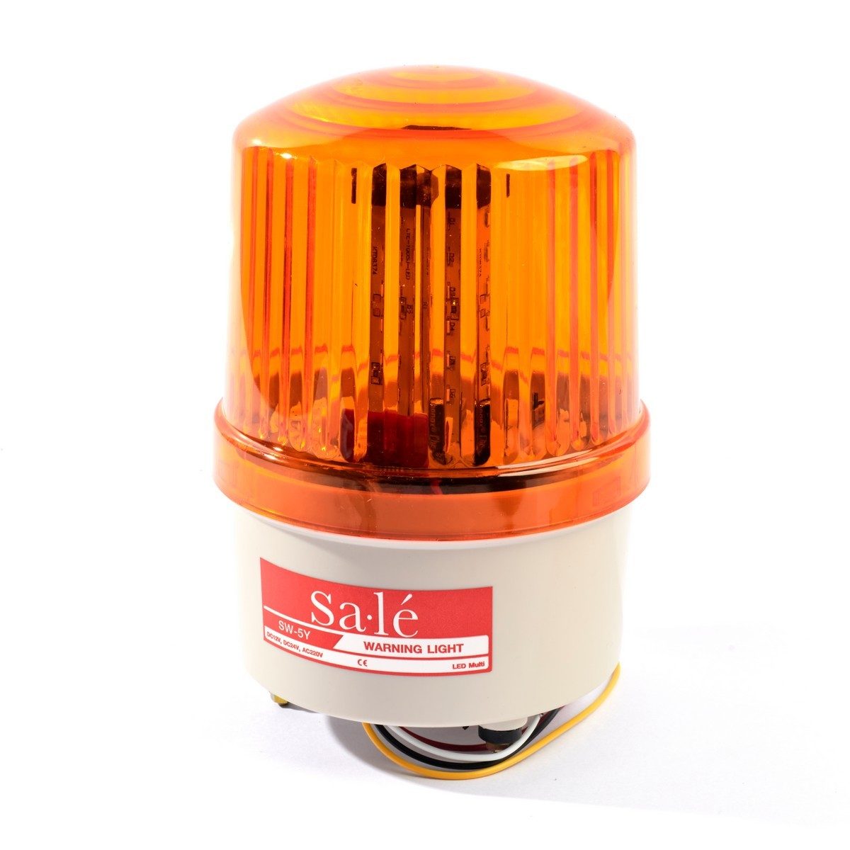 SA LE ไฟหมุนสีเหลือง LED 4in1 ขนาด 5 นิ้ว รุ่น SW-5Y ปรับแสงได้ 4 รูปแบบ กระพริบช้า, เร็ว, ไฟนิ่ง และไฟหมุนรอบตัว รองรับระบบไฟได้หลายแบบในตั