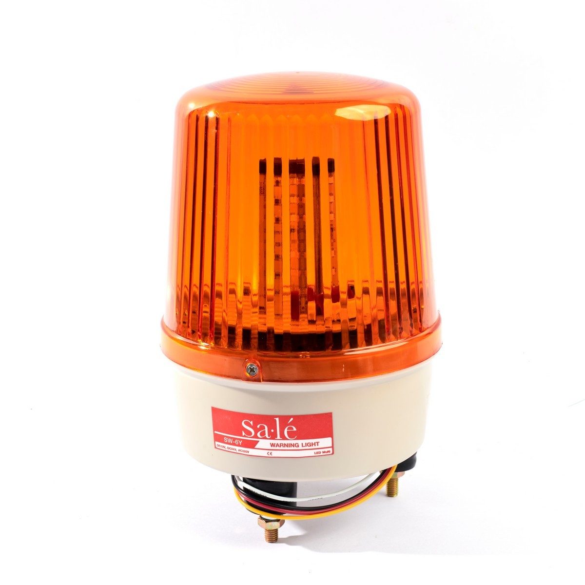 SA LE ไฟหมุนสีเหลือง LED 4in1 ขนาด 6 นิ้ว รุ่น SW-6Y ปรับแสงได้ 4 รูปแบบ กระพริบช้า, เร็ว, ไฟนิ่ง และไฟหมุนรอบตัว รองรับระบบไฟได้หลายแบบในตั