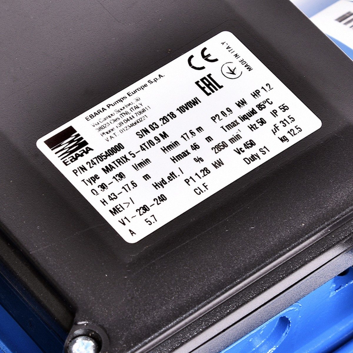 ชุด MINI BOOSTER PUMP MATRIX 5-4T/0.9M