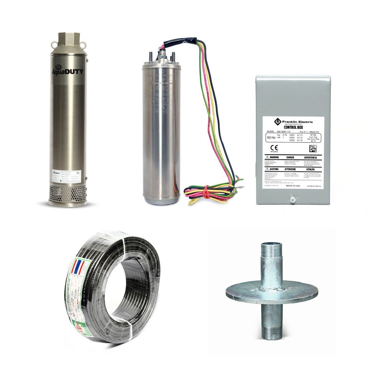 ชุดปั๊ม 2AD 1 แรง 14 ใบพัดท่อ 1.5" 220V.