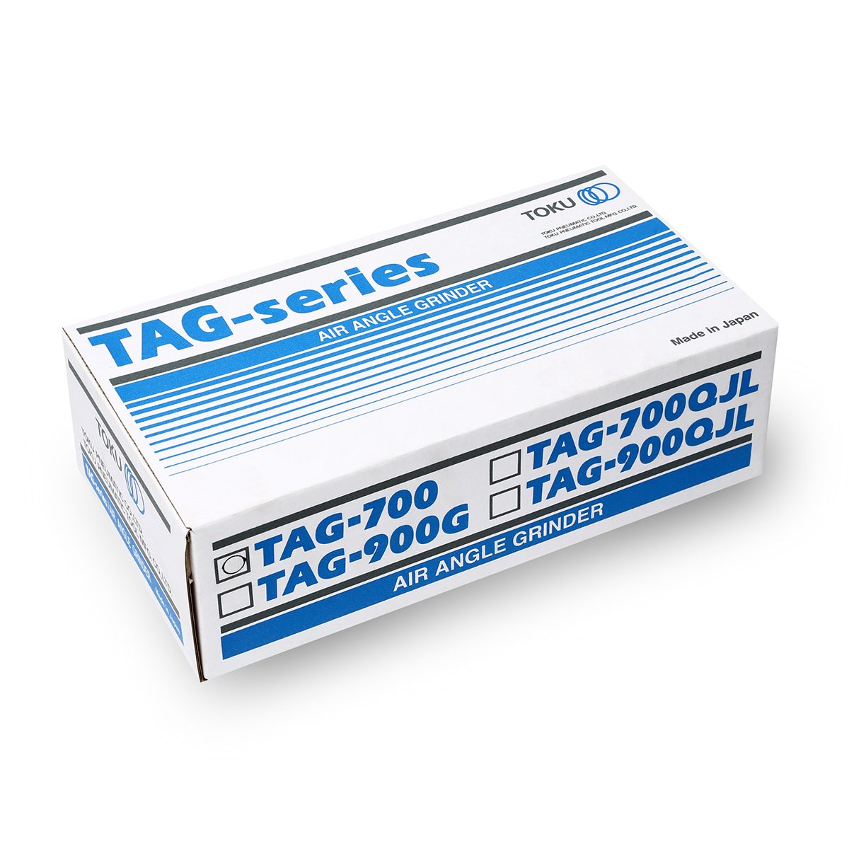 เครื่องเจียร์ลม โตกุ (TOKU) รุ่น TAG-700 ขนาดใบเจียร์ 7 นิ้ว (180 x 8 x 22 มม.) กำลัง 1.3 แรงม้า ความเร็วสูงสุด 4,300 เมตร/นาที ปริมาณลม 0.8
