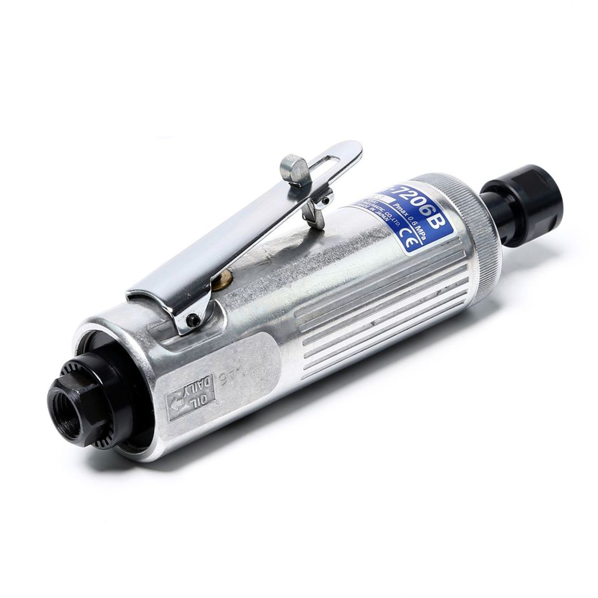 เครื่องเจียร์แกน โตกุ (TOKU) รุ่น MG-7206B ขนาด 1/4 นิ้ว (6 มม.) สวิตช์แบบกดข้าง ลมออกหลัง ความเร็วรอบตัวเปล่า 22,000 รอบ/นาที ปริมาณลม 0.5 