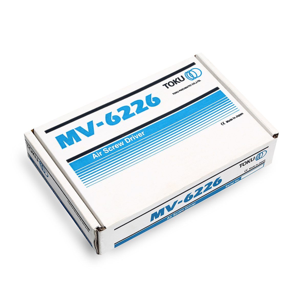 ไขควงลมแบบด้ามปืน โตกุ (TOKU) รุ่น MV-6226B ขนาดแกนเพลา Hex 1/4 นิ้ว แรงบิดแนะนำ 0.5 - 1.2 กิโลกรัม-เมตร ปริมาณลม 0.60 ลบ.ม./นาที ขนาดสายลม 
