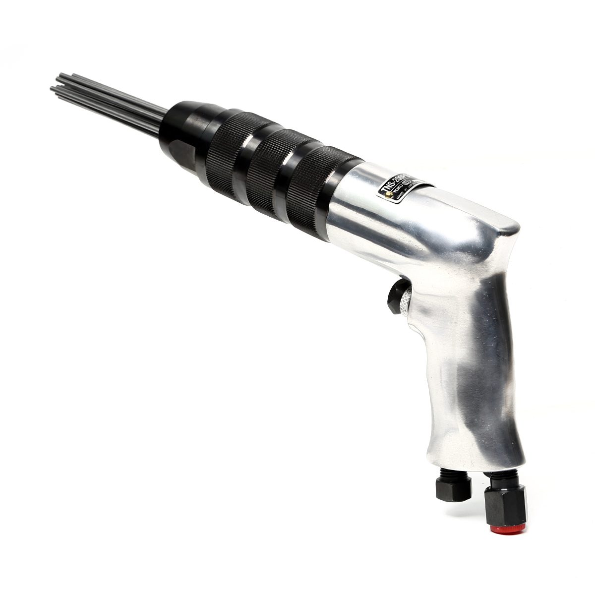 เครื่องสกัดสนิมแบบด้ามตรง โตกุ (TOKU) รุ่น TNS-200PS ขนาดลูกสูบ 20 มม. ความยาวช่วงชัก 25 มม. อัตรากระแทก 3,500 ครั้ง/นาที ปริมาณลม 0.25 ลบ.ม