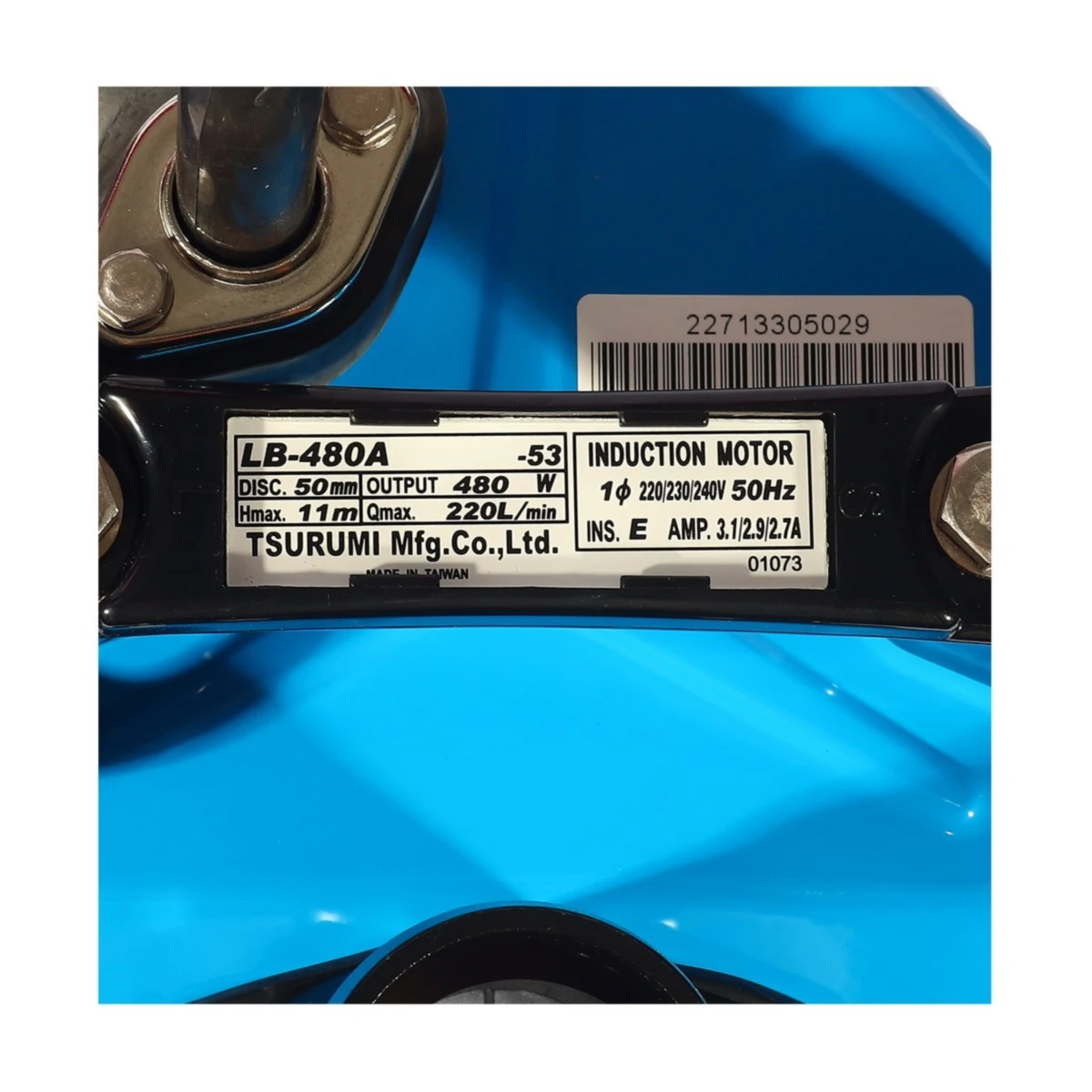 TSURUMI ปั๊มแช่ ท่อ 1 นิ้ว กำลังมอเตอร์ 0.48 กิโลวัตต์ รุ่น LB-480A ขนาดส่งสูงสุด 11 ม. ปริมาณน้ำ 0.22 ลบ.ม/นาที (ซูรูมิ)