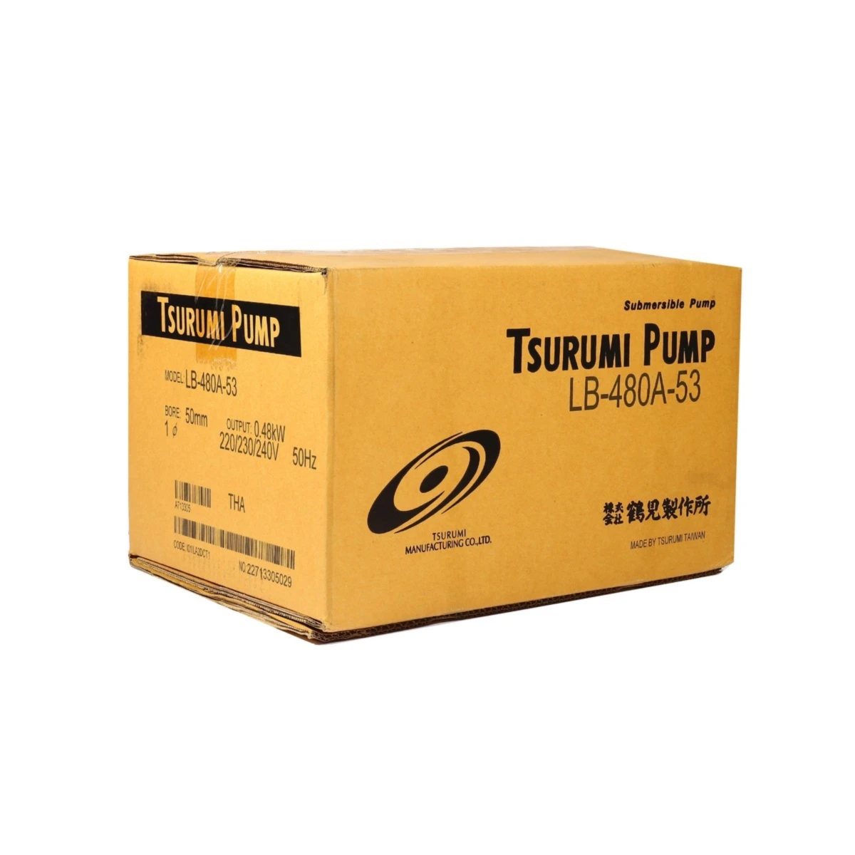 TSURUMI ปั๊มแช่ ท่อ 1 นิ้ว กำลังมอเตอร์ 0.48 กิโลวัตต์ รุ่น LB-480A ขนาดส่งสูงสุด 11 ม. ปริมาณน้ำ 0.22 ลบ.ม/นาที (ซูรูมิ)