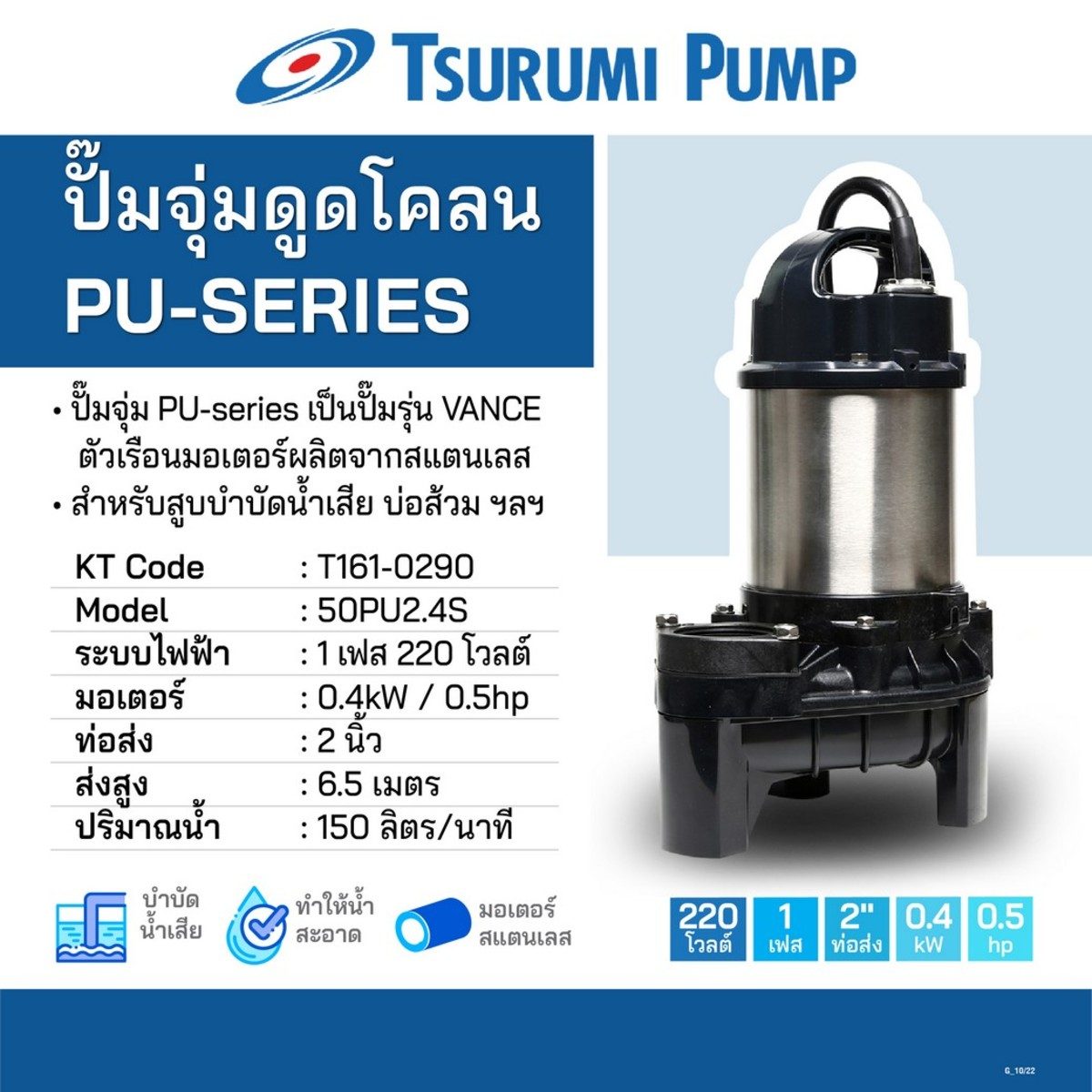 ปั๊มดูดโคลน 50PU2.4S