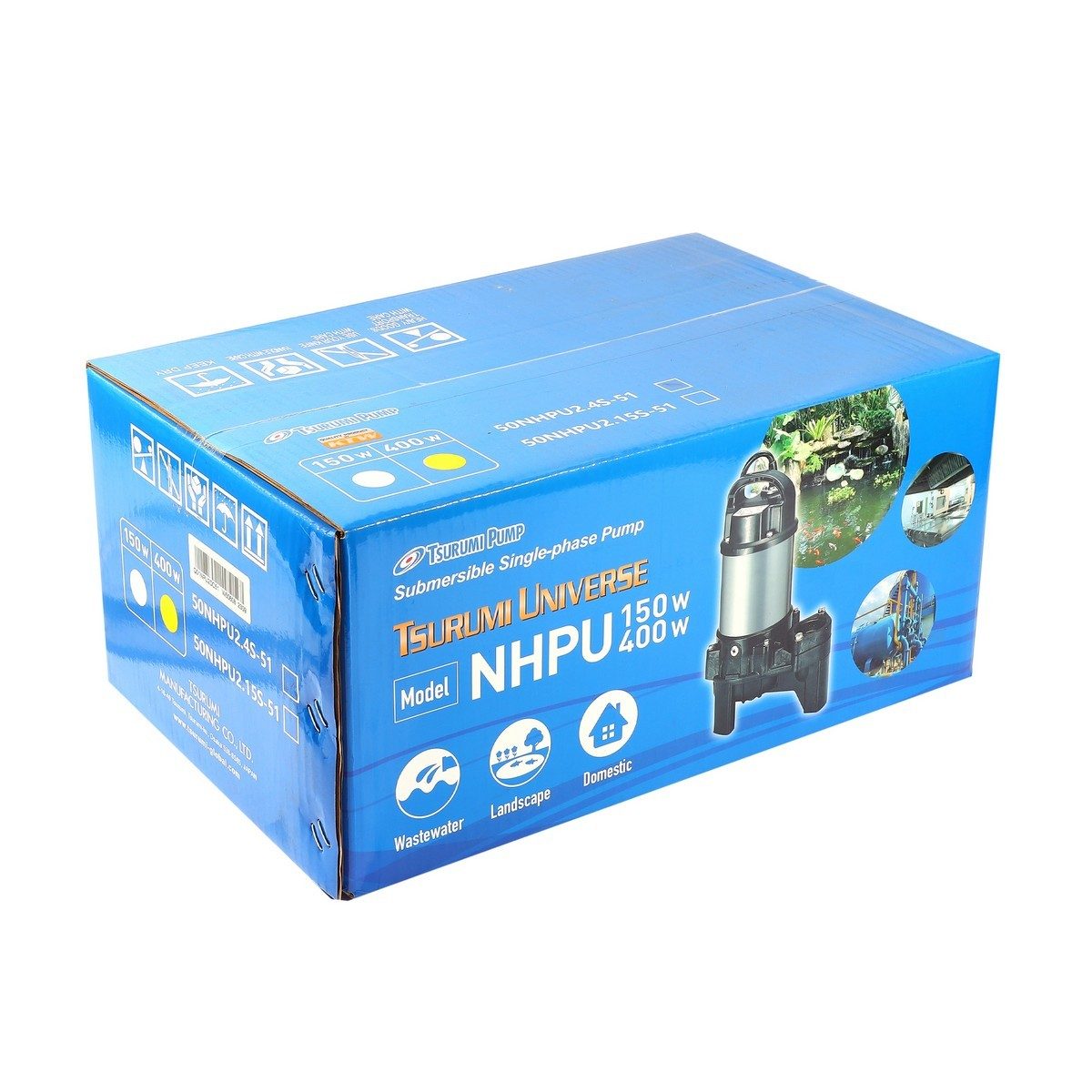 TSURUMI ปั๊มแช่ 0.4 กิโลวัตต์ รุ่น 50NHPU2.4S ไฟ 220 โวลต์ ส่งสูงสุด 9 เมตร ท่อ 2 นิ้ว ปริมาณน้ำสูงสุด 330 ลิตร/นาที สายไฟยาว 5 เมตร (ซูรูมิ