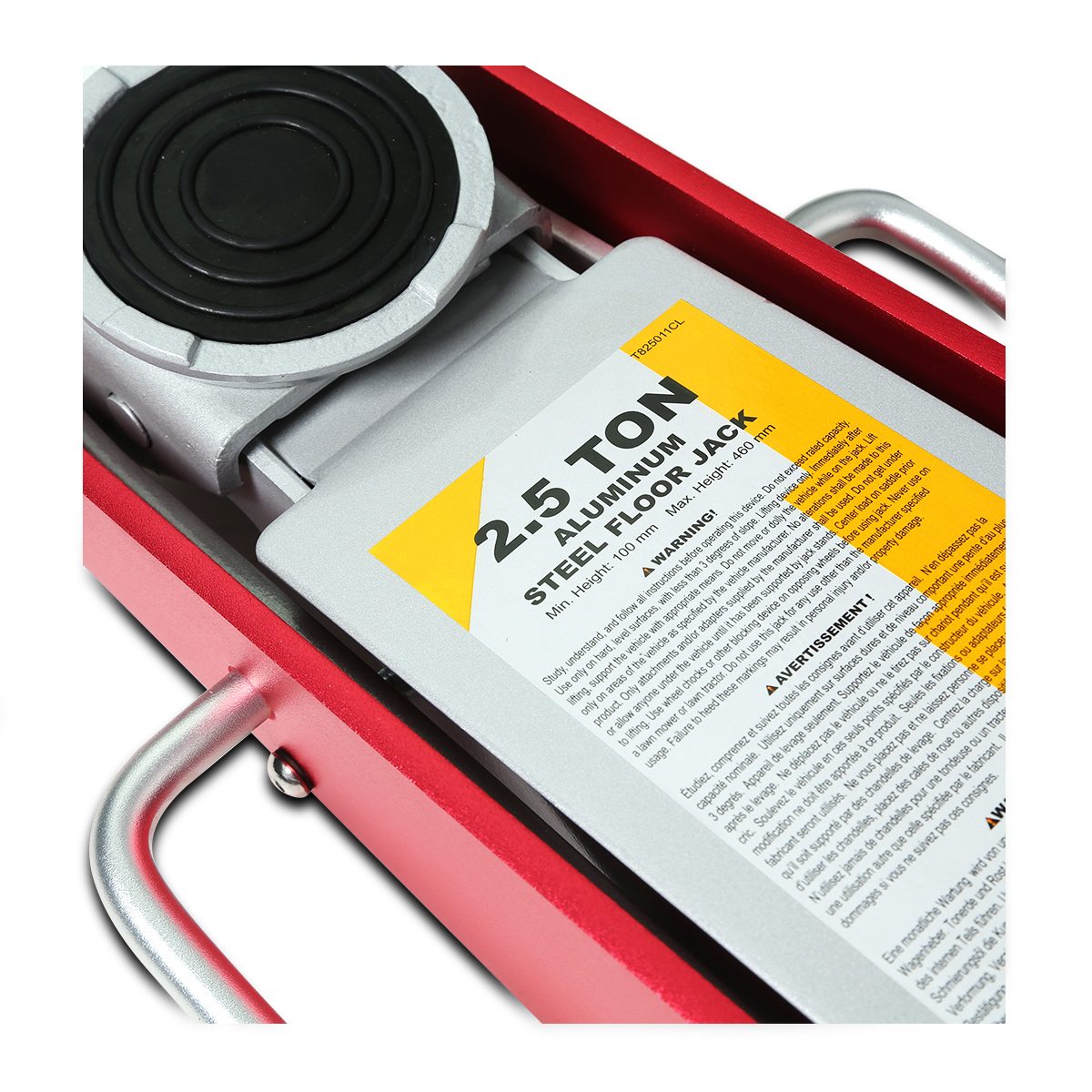 MARATHON แม่แรงอลูมิเนียม+เหล็ก 2.5 ตัน รุ่น T825011CL ความสูงต่ำสุด 100 มม. ความสูงเมื่อยกสูงสุด 465 มม. (มาราธอน)