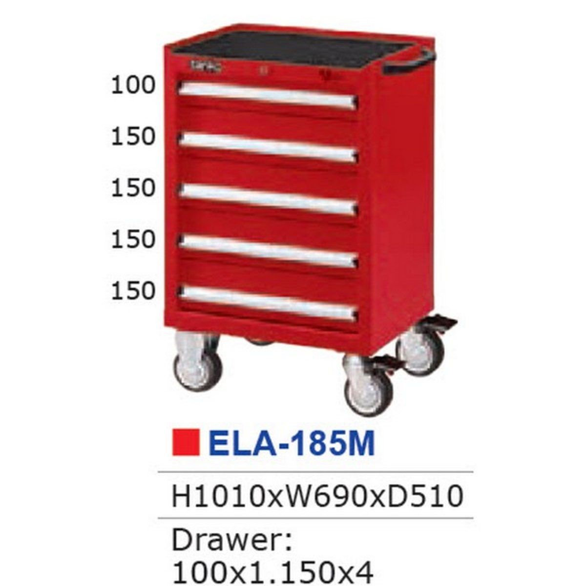 ELA-185M รถเข็นเครื่องมือ 5 ชั้น