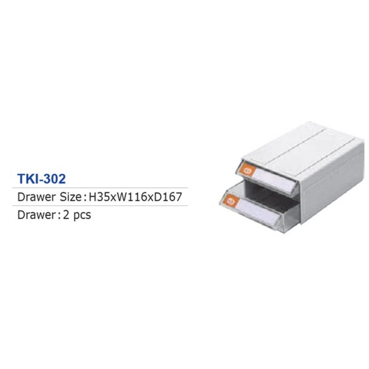TKI-302 กล่องอะไหล่เก็บเครื่องมือ 2 ชั้น
