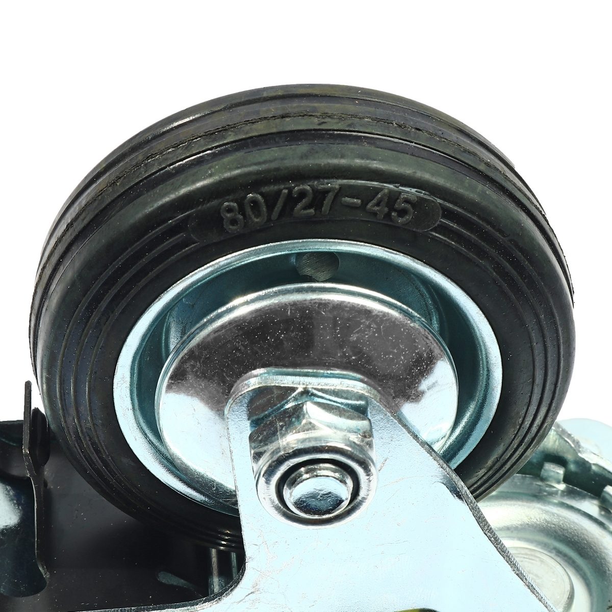 BL / ล้อยางดำ แป้นเบรค 80MM(3")