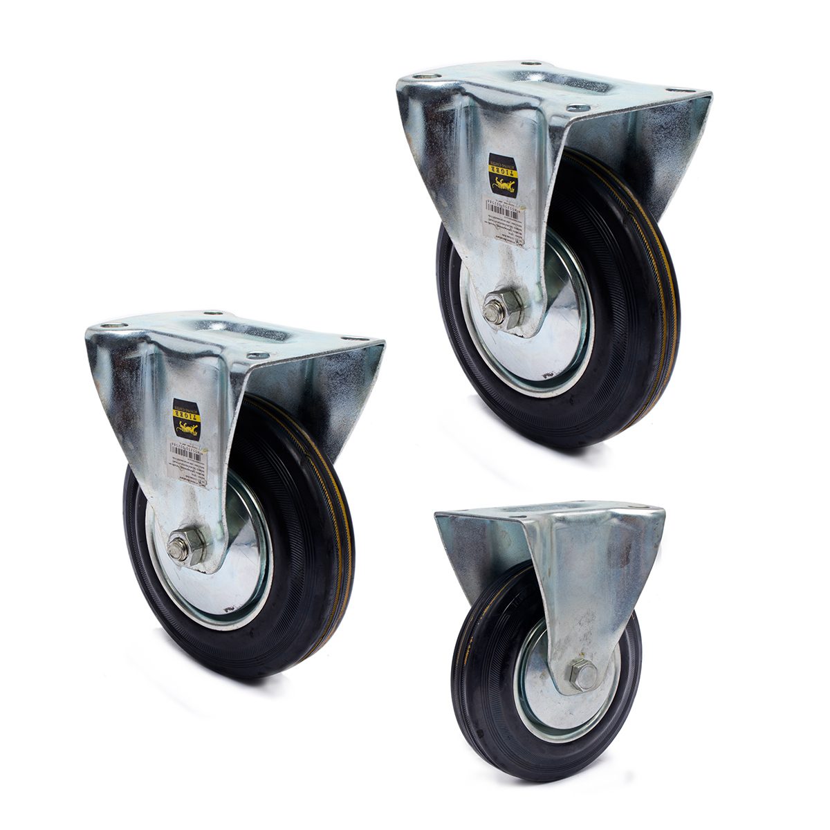 BL / ล้อยางดำ แป้นตาย 160MM(6")