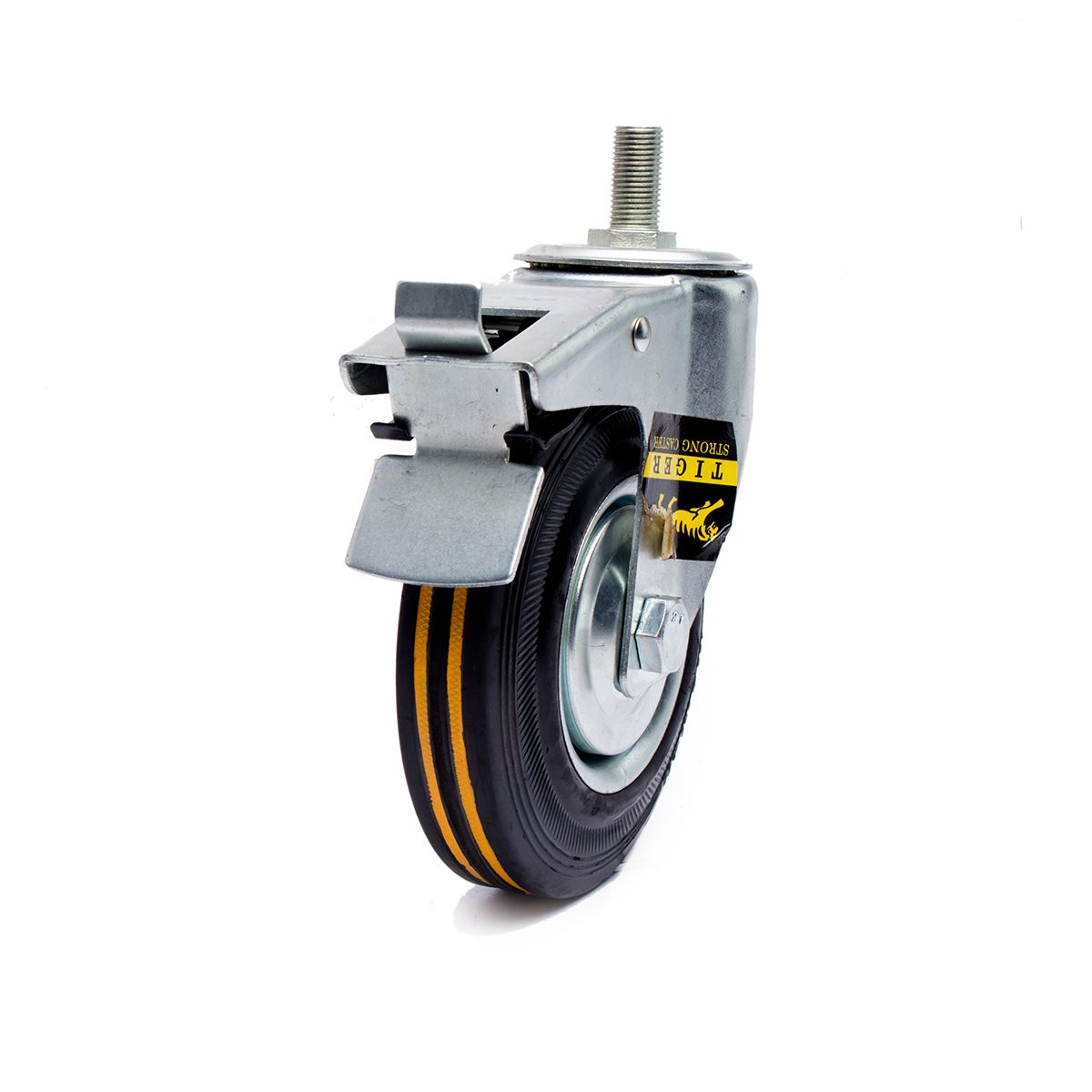 BL / ล้อยางดำ สกรูเบรค 1/2" 125MM(5")