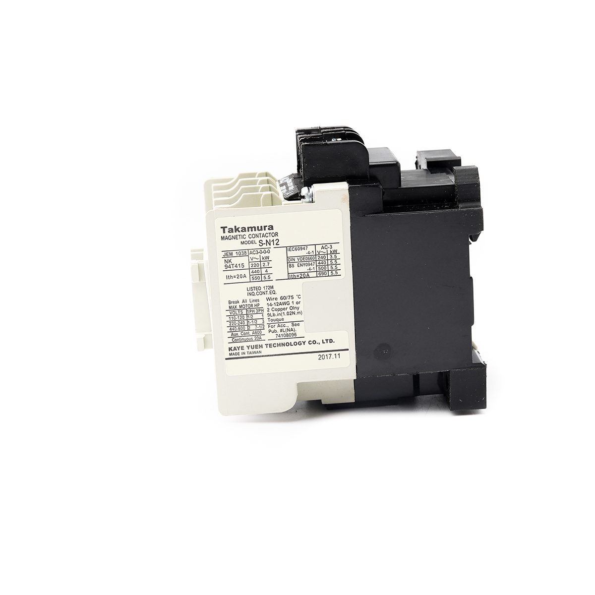 S-N12 แมกเนติก คอนแทคเตอร์ 220V 5.5KW
