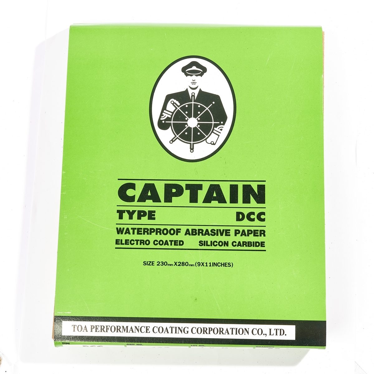 TOA กระดาษทรายขัดน้ำ #100 ขนาด 9x11 นิ้ว (230 x 280 มม.) รุ่น CAPTAIN เหมาะกับขัดสีรถ ขัดโลหะ 60 แผ่น/แพ็ค