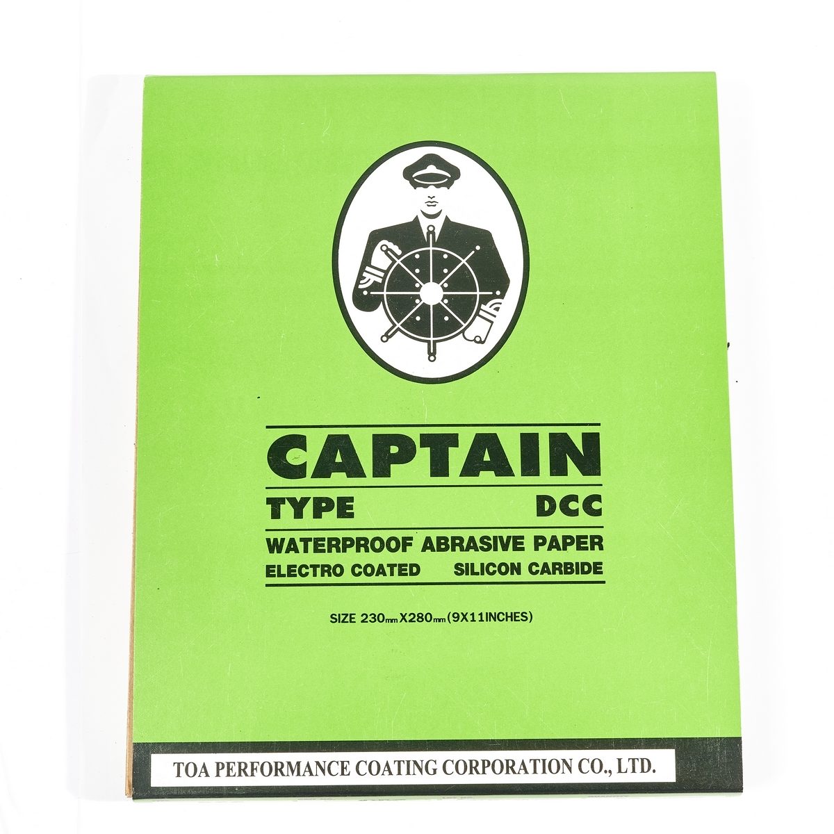 TOA กระดาษทรายขัดน้ำ #180 ขนาด 9x11 นิ้ว (230 x 280 มม.) รุ่น CAPTAIN เหมาะกับขัดสีรถ ขัดโลหะ 60 แผ่น/แพ็ค