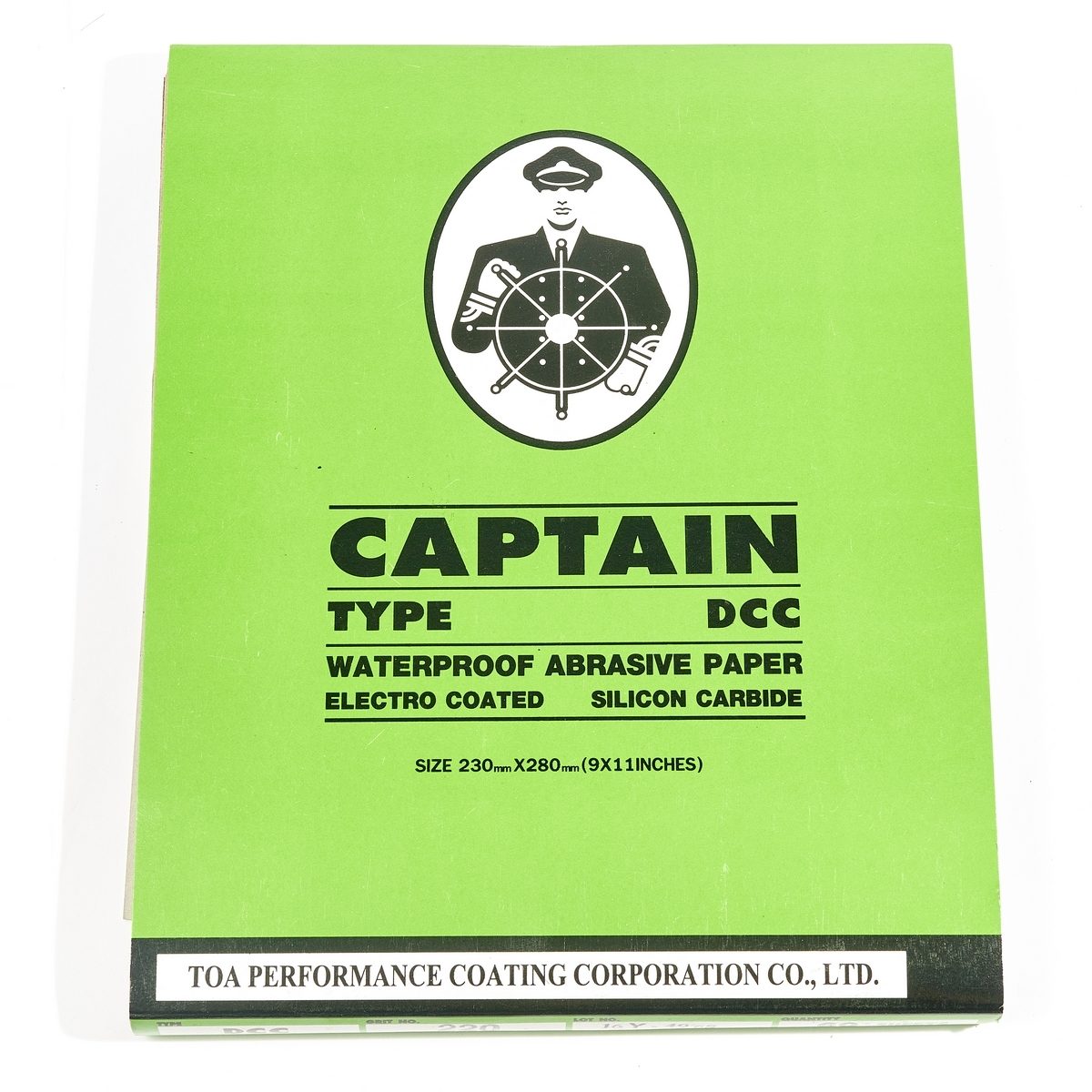 TOA กระดาษทรายขัดน้ำ #220 ขนาด 9x11 นิ้ว (230 x 280 มม.) รุ่น CAPTAIN เหมาะกับขัดสีรถ ขัดโลหะ 60 แผ่น/แพ็ค