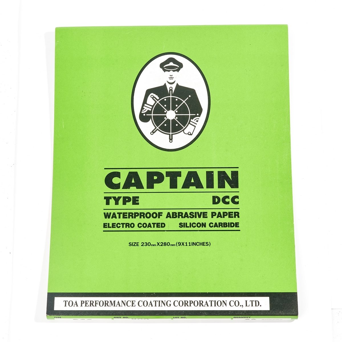 TOA กระดาษทรายขัดน้ำ #800 ขนาด 9x11 นิ้ว (230 x 280 มม.) รุ่น CAPTAIN เหมาะกับขัดสีรถ ขัดโลหะ 60 แผ่น/แพ็ค