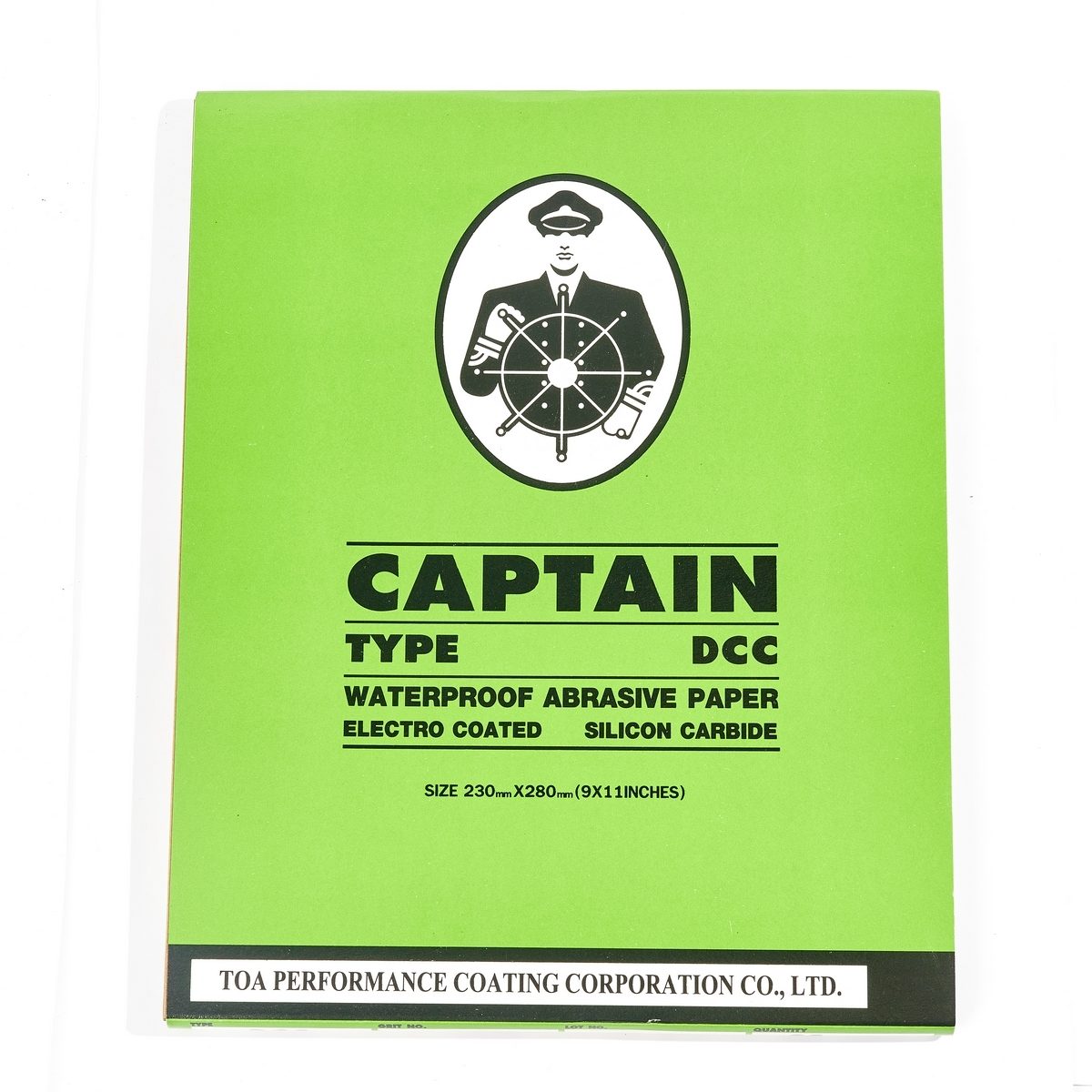 TOA กระดาษทรายขัดน้ำ #1500 ขนาด 9x11 นิ้ว (230 x 280 มม.) รุ่น CAPTAIN เหมาะกับขัดสีรถ ขัดโลหะ 60 แผ่น/แพ็ค (ทีโอเอ)
